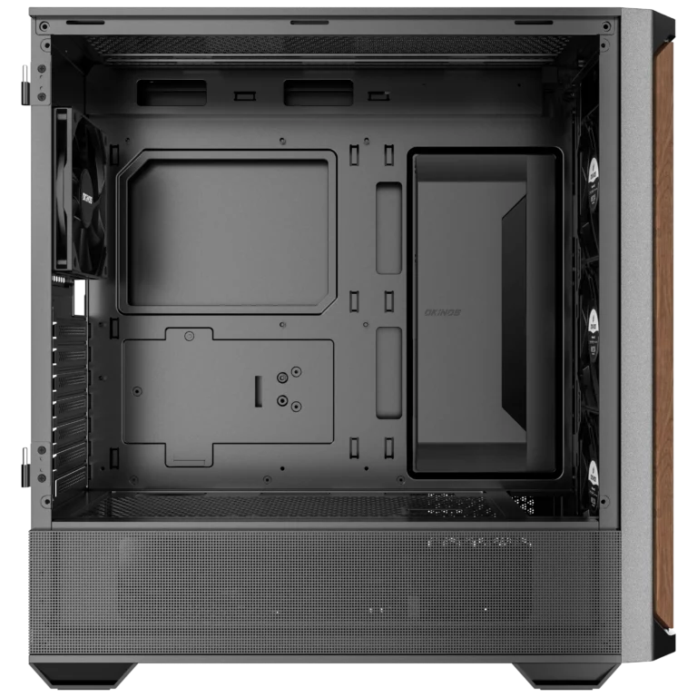 Okinos Cypress 7 Wood  Mid-Tower Gaming PC Case - Black