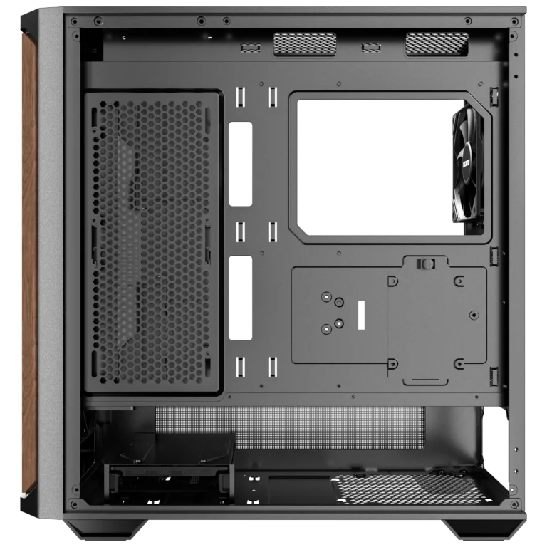 Okinos Cypress 7 Wood  Mid-Tower Gaming PC Case - Black