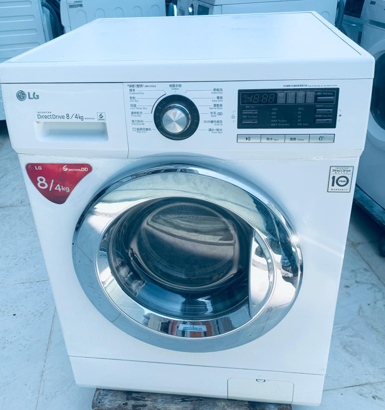 限時優惠中.♻️.落單即減$300♻️ 洗衣機 有烘乾功能 LG 大容量 直驅式變頻摩打 WF-CN1408mw 可櫃底/嵌入式安裝 二手電器 搬屋 拆舊 包送貨安裝