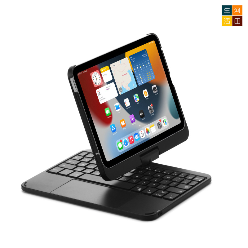 iPad mini 6 7th 2021 2024 8.3" 旋轉鍵盤保護套 觸控板 7色背光 F83ATSBK A2993 A2995 A2996 A2567 無線藍牙