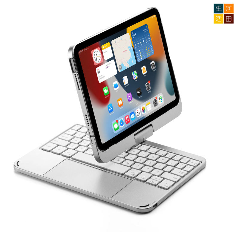 iPad mini 6 7th 2021 2024 8.3" 旋轉鍵盤保護套 觸控板 7色背光 F83ATSBK A2993 A2995 A2996 A2567 無線藍牙