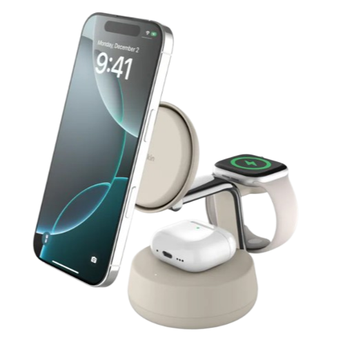 Belkin UltraCharge Pro Qi2 3合1 磁吸充電座 25W WIZ040my