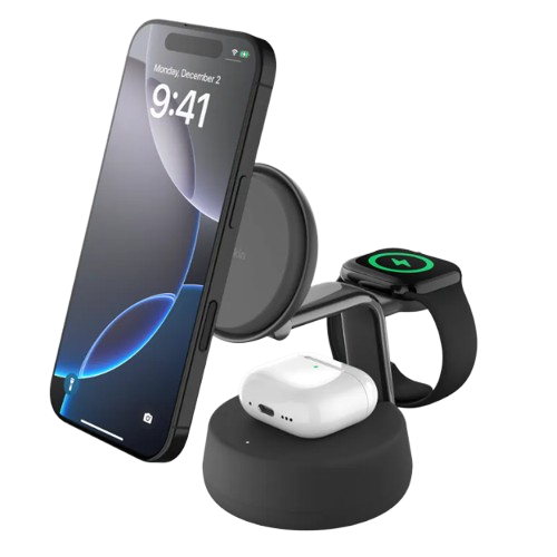 Belkin UltraCharge Pro Qi2 3合1 磁吸充電座 25W WIZ040my