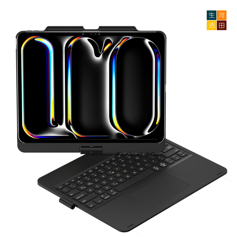 iPad Air/Pro 7&8th 2025 24 13" 旋轉鍵盤保護套 觸控板 7色背光 A3268 A2925 A3360 A3269 A2926 A3361無線藍牙