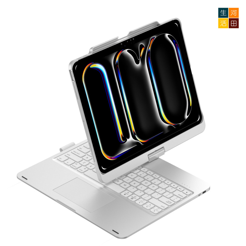 iPad Air/Pro 7&8th 2025 24 13" 旋轉鍵盤保護套 觸控板 7色背光 A3268 A2925 A3360 A3269 A2926 A3361無線藍牙