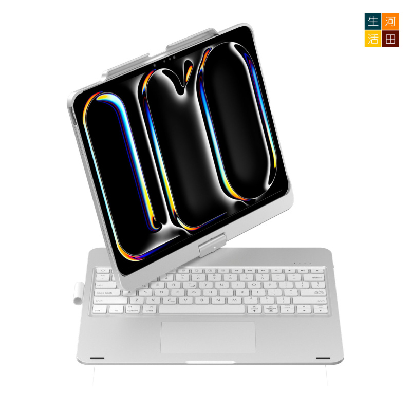 iPad Air/Pro 7&8th 2025 24 13" 旋轉鍵盤保護套 觸控板 7色背光 A3268 A2925 A3360 A3269 A2926 A3361無線藍牙