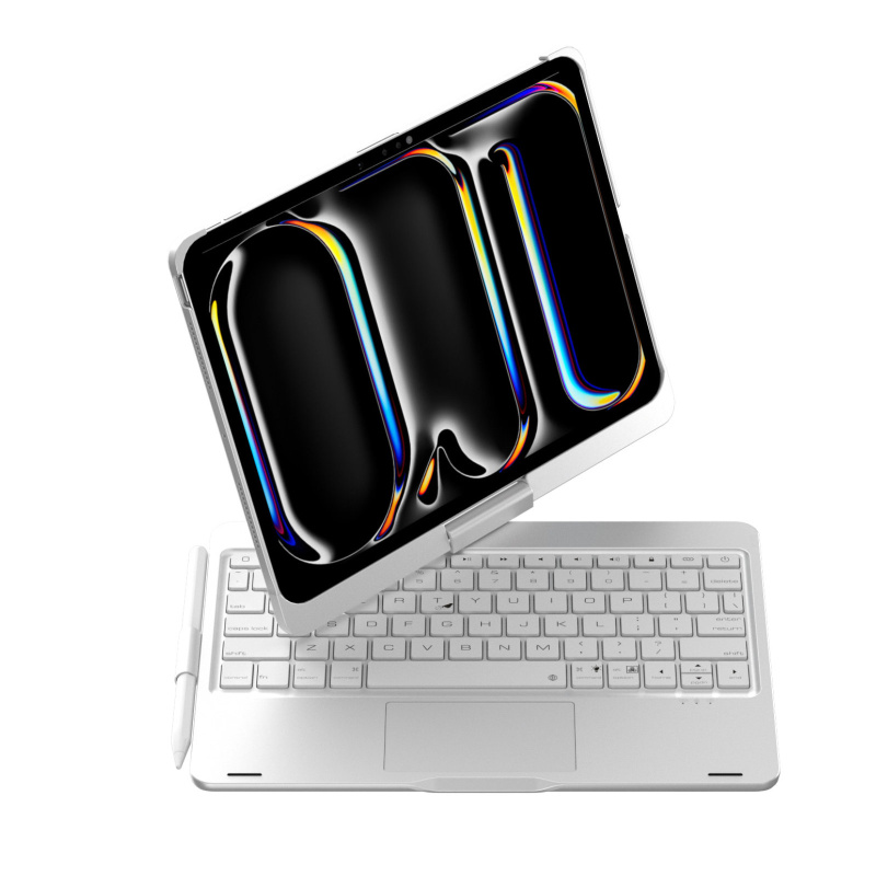 iPad 11 11th Air 7 2025 11 10.9 旋轉鍵盤保護套 A3354 A3266 A3354 A3267觸控板 7色背光 無線藍牙