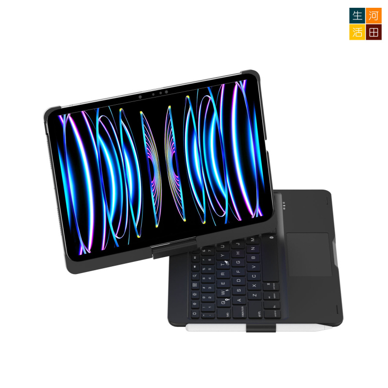 iPad 11 11th Air 7 2025 11 10.9 旋轉鍵盤保護套 A3354 A3266 A3354 A3267觸控板 7色背光 無線藍牙