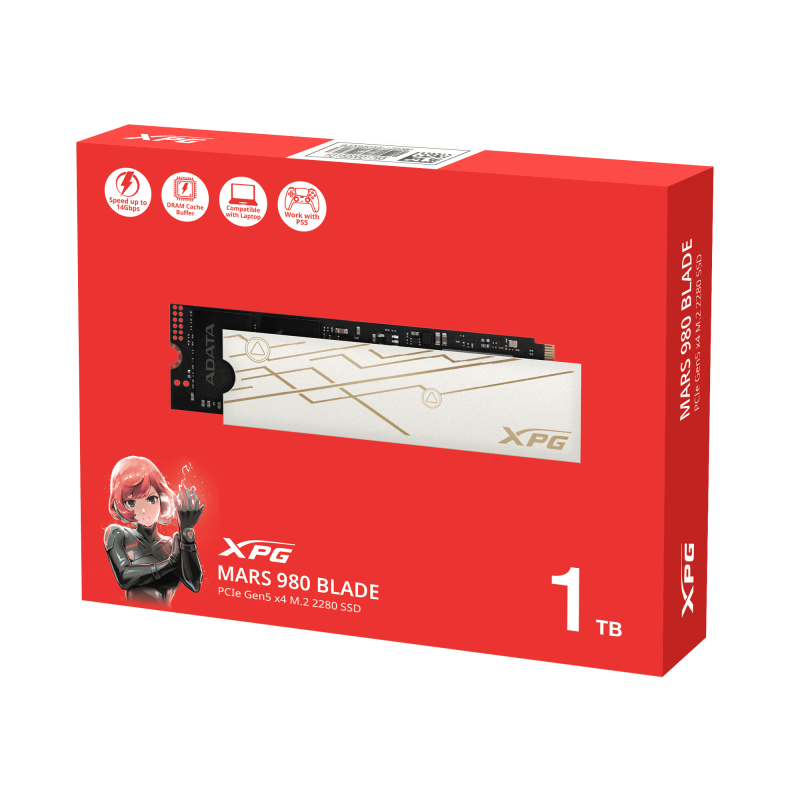 ADATA MARS 980 BLADE 1TB PCIe Gen5 x4 M.2 2280 固態硬碟 [現金優惠 $1549]