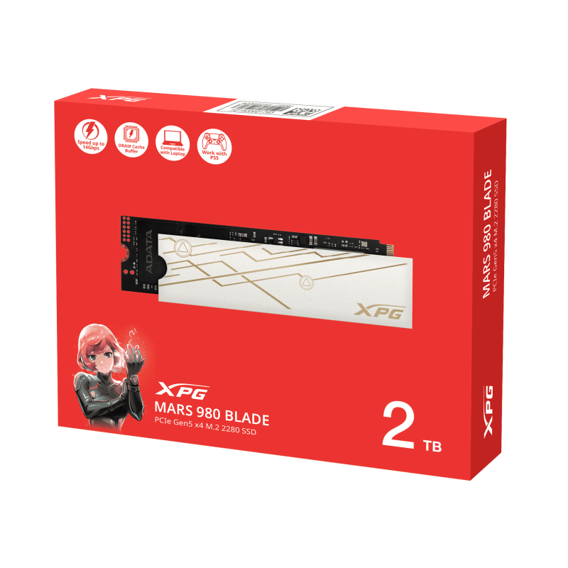ADATA MARS 980 BLADE 2TB PCIe Gen5 x4 M.2 2280 固態硬碟 [現金優惠 $3399]