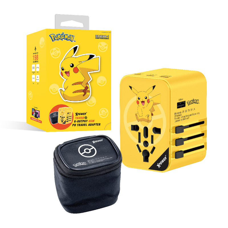 XPower x Pokemon 45W 6輸出 PD3.0/PPS快充旅行充電器 TA45B