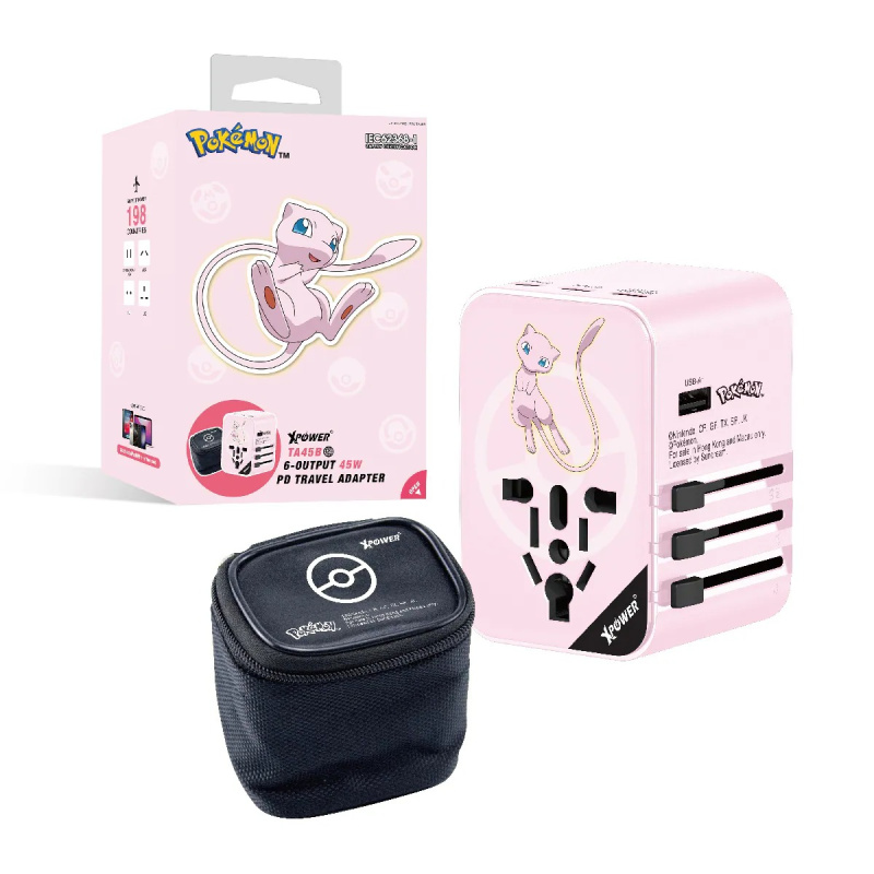 XPower x Pokemon 45W 6輸出 PD3.0/PPS快充旅行充電器 TA45B