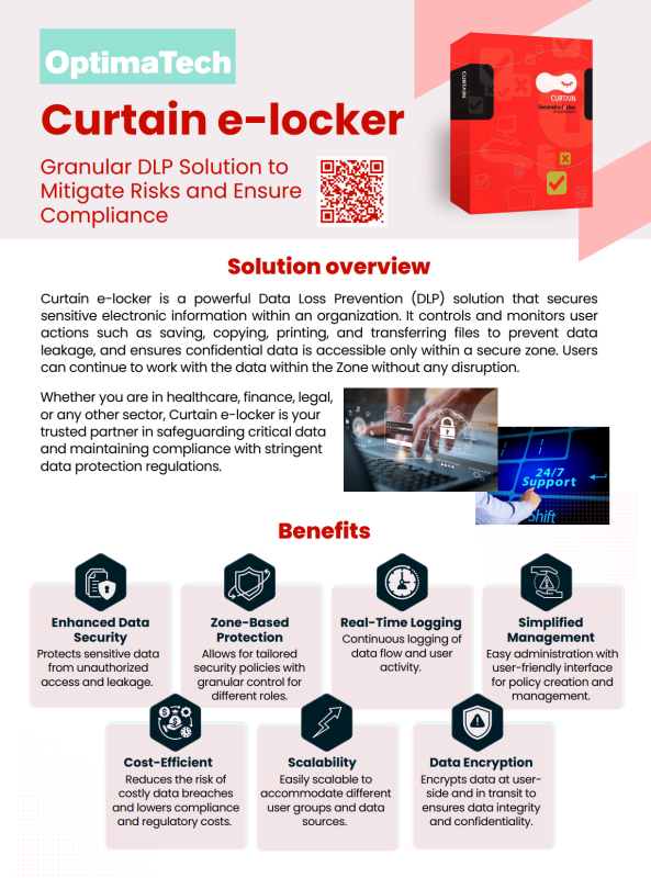 Curtain e-locker DLP Curtain e-locker DLP