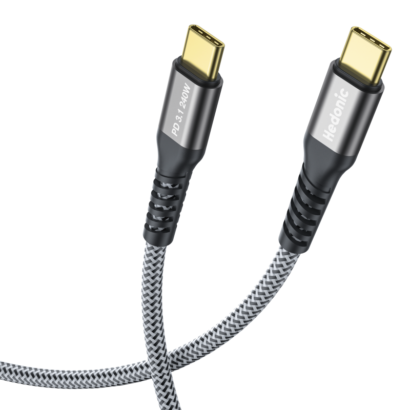 Hedonic PD 3.1 240W USB-C to USB-C 充電傳輸線 (1.2m) 81065 / Hedonic PD 3.1 240W USB-C to USB-C 充電傳輸線 (2m) 81066