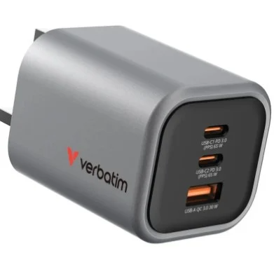 Verbatim 65W GaN 折疊式充電器 (英規插頭) 32351 Verbatim 65W GaN 折疊式充電器 (英規插頭) 32351