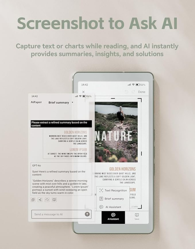 【現貨】Viwoods 6.13‘’  AiPaper Reader color  AI智能4G彩色墨水屏手機