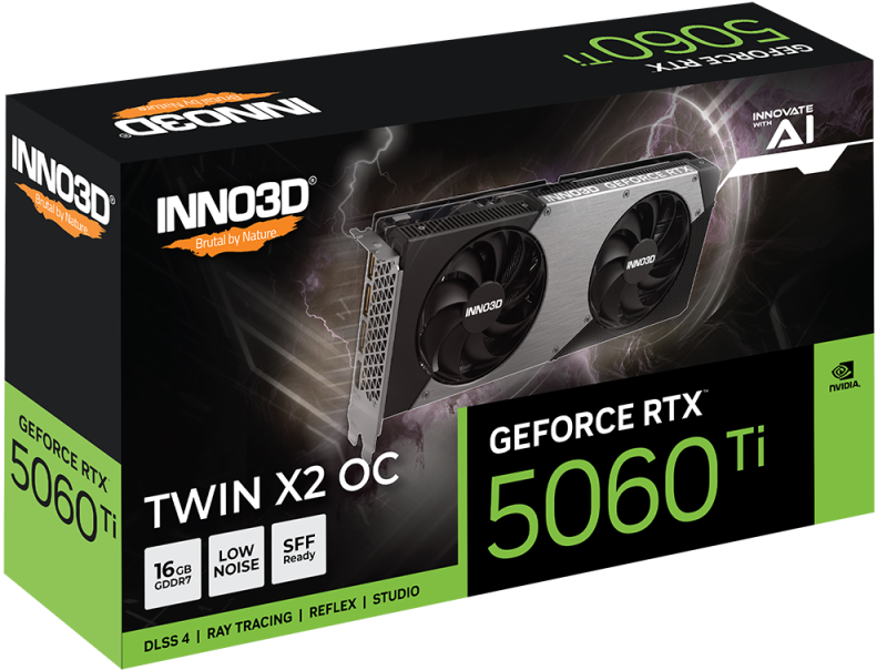 INNO3D GeForce RTX™ 5060 Ti 16GB TWIN X2 OC  [現金/轉數快優惠 $4680]