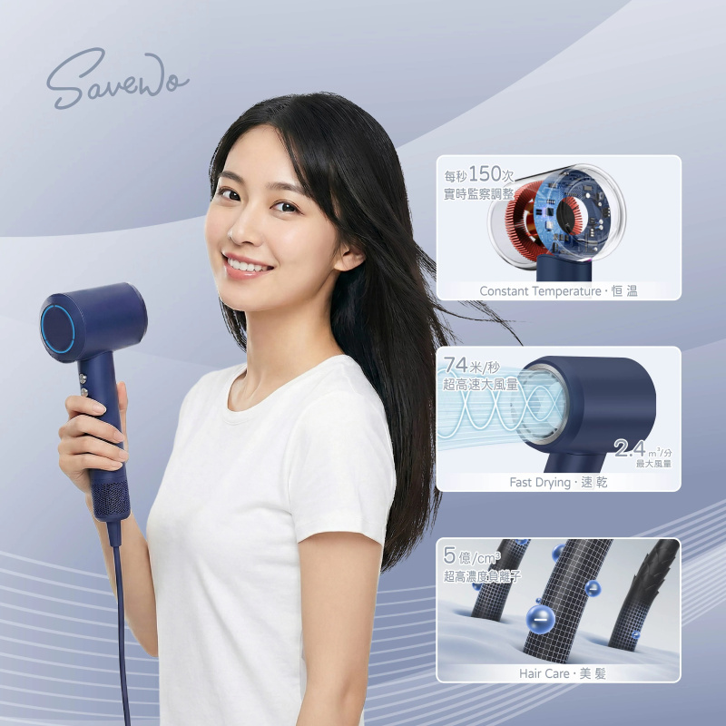 SAVEWO Airflow ProStyle 專業數碼恆溫負離子護髮風筒 AF‑HD01