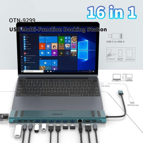 Onten 16 in 1 USB Multi-function Docking Station OTN-9299