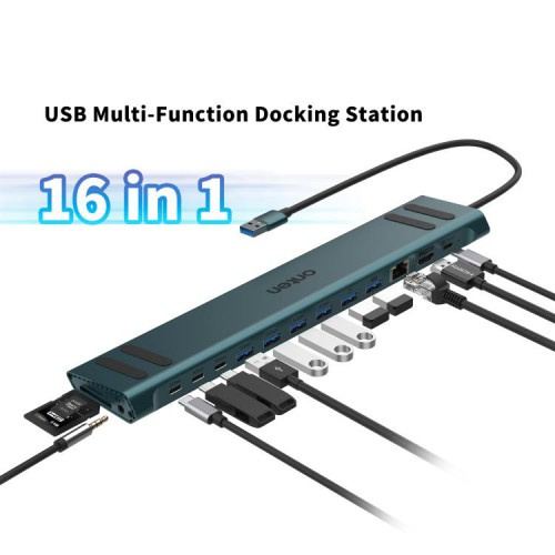 Onten 16 in 1 USB Multi-function Docking Station OTN-9299