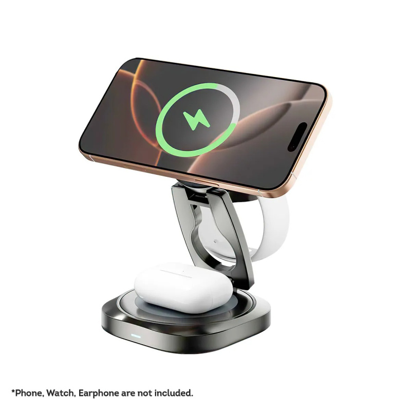 Magic-Pro ProMini MagW5R 35W Qi2.2認證 磁吸三合一360°摺疊式無線充電座 (連火牛) Magic-Pro ProMini MagW5R 35W Qi2.2認證 磁吸三合一360°摺疊式無線充電座 (連火牛)