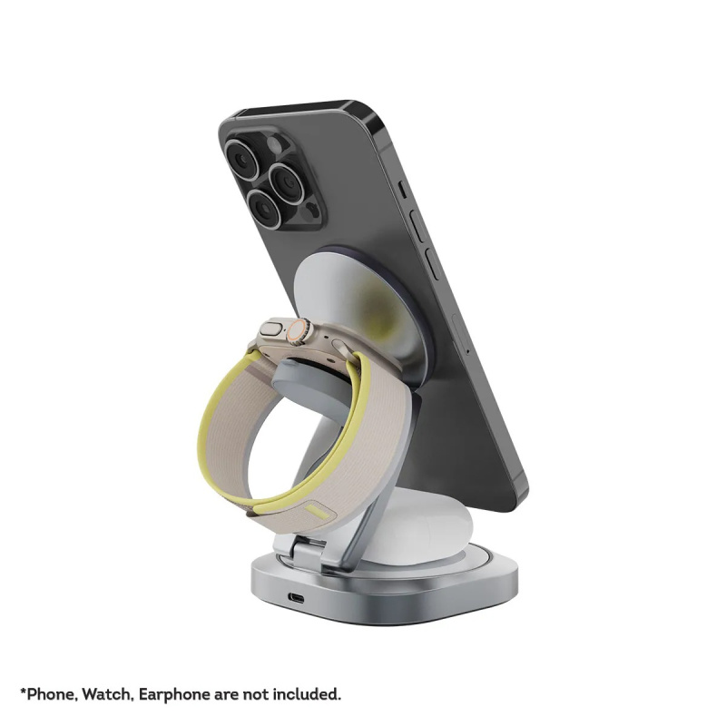 Magic-Pro ProMini MagW5R 35W Qi2.2認證 磁吸三合一360°摺疊式無線充電座 (連火牛) Magic-Pro ProMini MagW5R 35W Qi2.2認證 磁吸三合一360°摺疊式無線充電座 (連火牛)