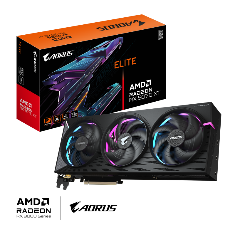 GIGABYTE AORUS Radeon™ RX 9070 XT ELITE 16G GIGABYTE AORUS Radeon™ RX 9070 XT ELITE 16G