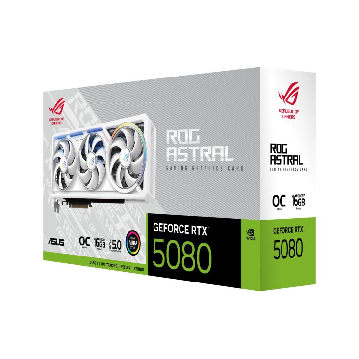ASUS ROG Astral GeForce RTX™ 5080 16GB GDDR7 WHITE OC Edition
