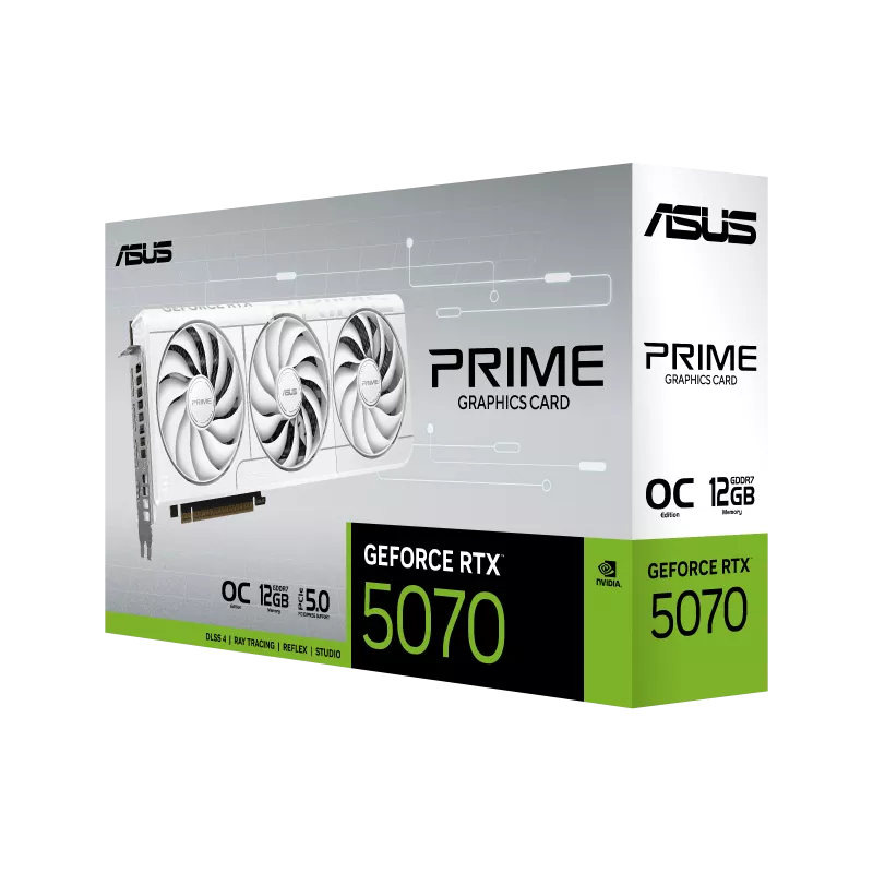 ASUS PRIME GeForce RTX™ 5070 White OC Edition 12GB GDDR7 ASUS PRIME GeForce RTX™ 5070 White OC Edition 12GB GDDR7