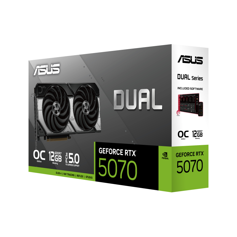 ASUS Dual GeForce RTX™ 5070 12GB GDDR7 OC Edition