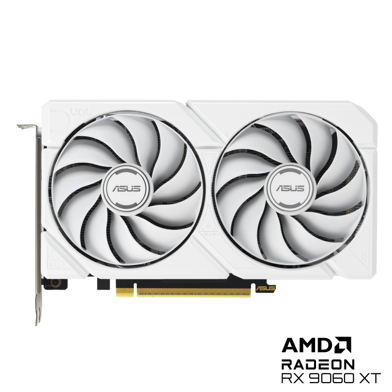 ASUS Dual Radeon™ RX 9060 XT 16GB GDDR6 White Edition