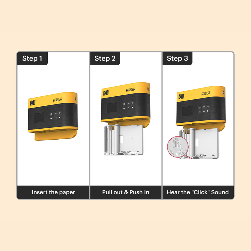 KODAK 4PASS All-in-one 3"x3" Cartridge, ( 30 Photos ) - For 3x3" MiniShot 3 Retro & Mini 3 Series
