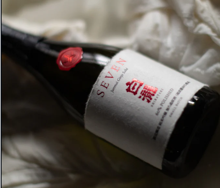 白瀧SEVEN 純米吟醸 60％（越淡麗60％精米、瓶燗１火入れ、純米吟醸無濾過原酒）720ml  (門市現金優惠價減$ 270)