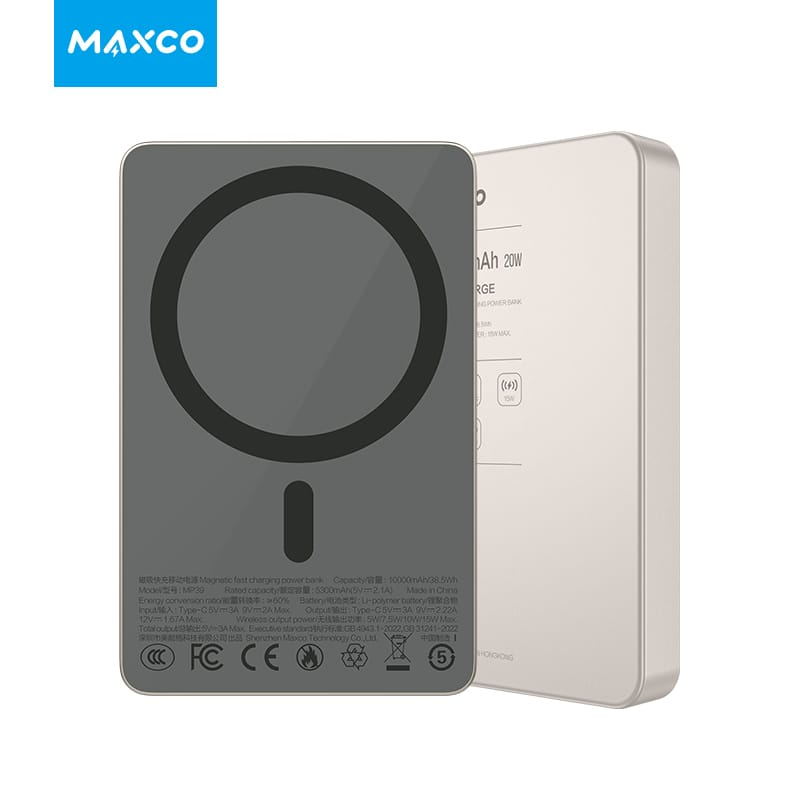 MAXCO MagSafe 磁吸無線充電池 (3C認證 QR Code認證) 10000mAh MP39A