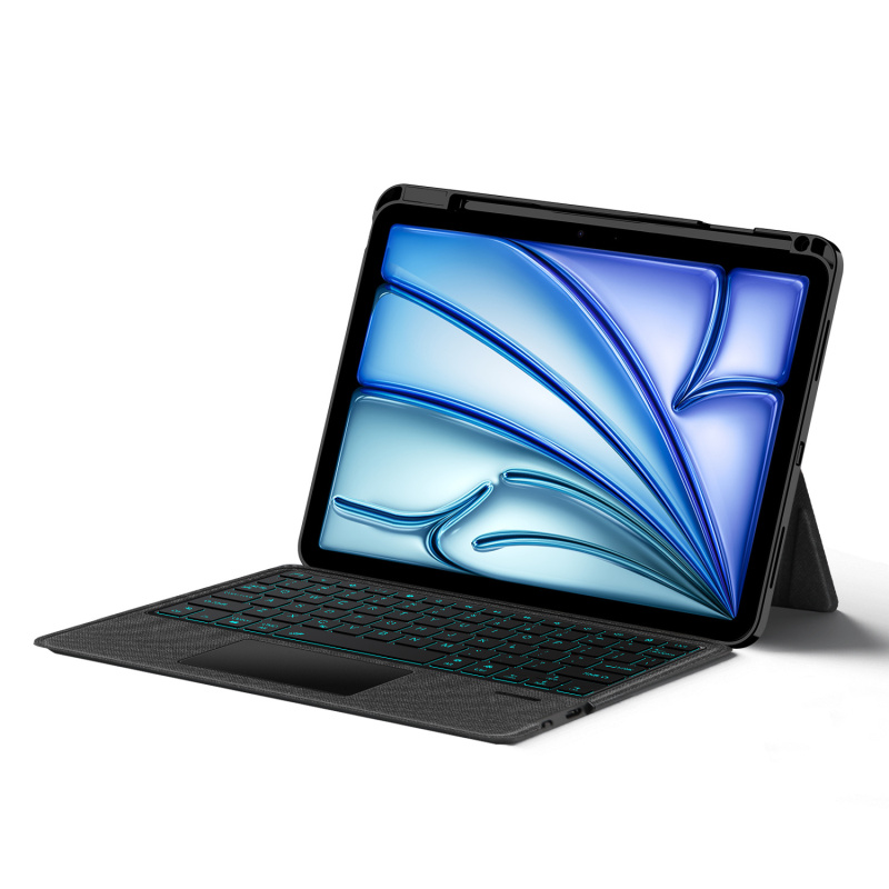 可直立多角度 iPad Air 10.9 吋 (第 5 代，2022，M1) 含筆槽可拆式鍵盤保護殼