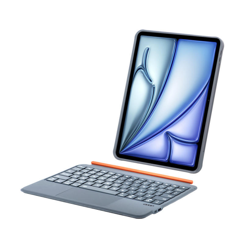 可直立抗彎曲 iPad 11 吋 (第 11 代，2025，A16) 可拆式防摔鍵盤保護殼