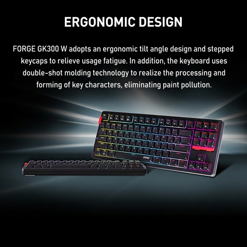 MSI FORGE GK300 TKL 無線電競鍵盤 MSI FORGE GK300 TKL 無線電競鍵盤