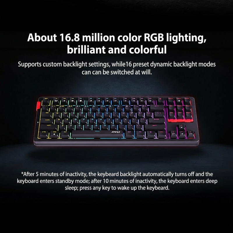 MSI FORGE GK300 TKL 無線電競鍵盤 MSI FORGE GK300 TKL 無線電競鍵盤