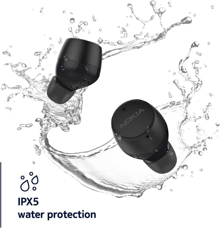 Nokia Micro Earbuds Pro 真無線耳機 雙麥克風 藍牙5.1 降噪 IPX5 最高28小時播放時間 TWS-521 黑色