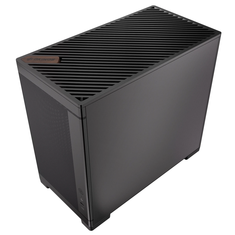 Okinos Minimal Art 4 Compact MicroATX PC Case - BLACK