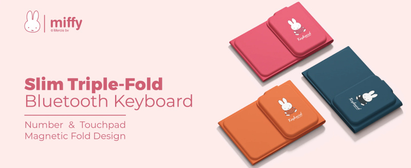 miffy 三折式藍牙鍵盤
