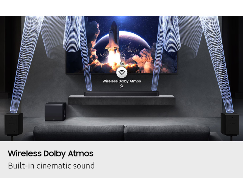 [CODE後價$5198] Samsung Q-series Soundbar HW-Q930F 9.1.4 ch 配重低音及後置喇叭 (2025) HW-Q930F/ZK [黑色]【春日會員感謝祭】