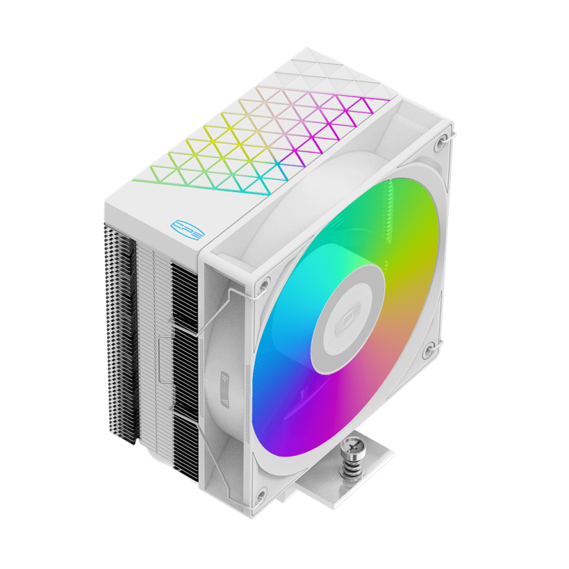 PCCOOLER RT400 TCL FULL ARGB 4-HeatPipe Single Tower Air CPU Cooler ( Black / White )
