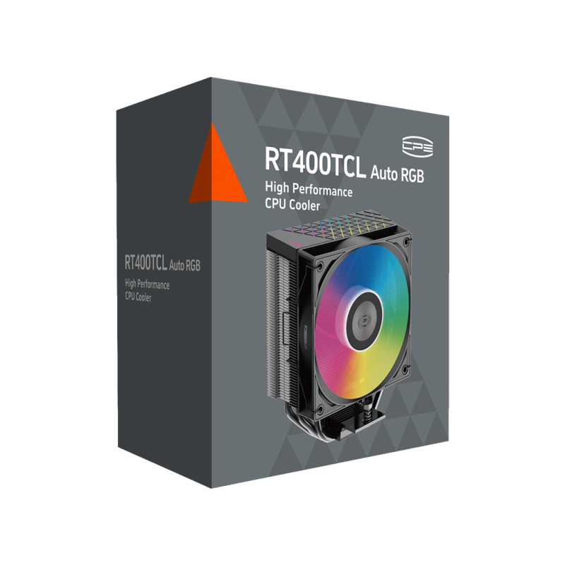 PCCOOLER RT400 TCL FULL ARGB 4-HeatPipe Single Tower Air CPU Cooler ( Black / White )