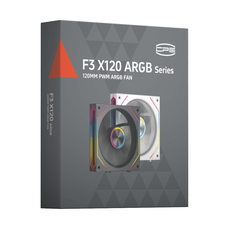 PCCOOLER F3 X120 ARGB 120MM ( Black / White )