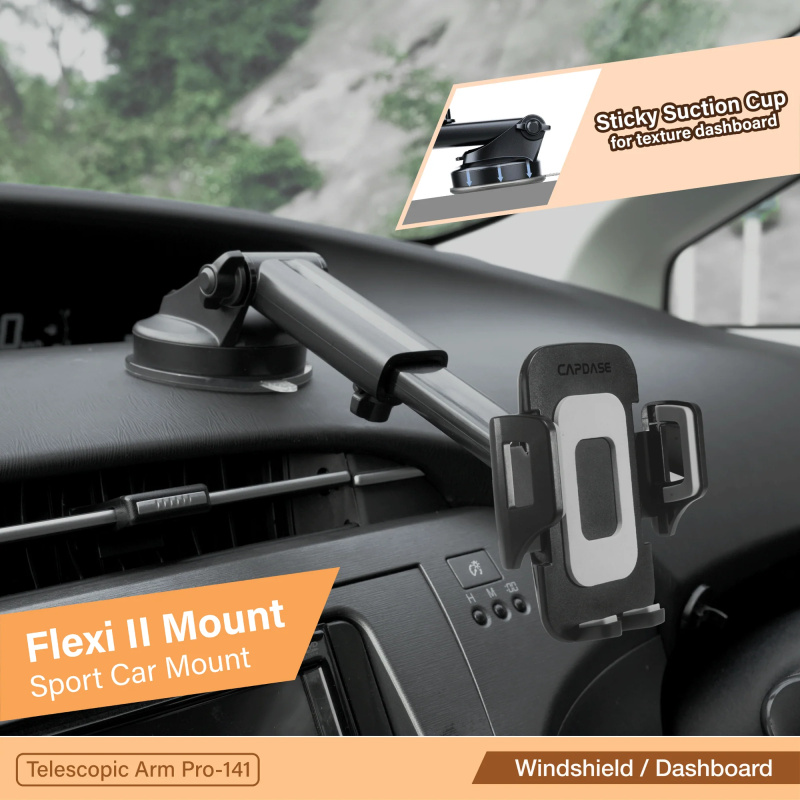 CAPDASE FLEXI II Sport Car Mount Telescopic Arm Pro-141 HR00-STF211-141
