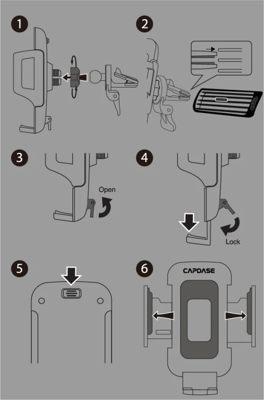 CAPDASE FLEXI II Sport Car Mount Air Vent Clip-85 HR00-SVF211-85