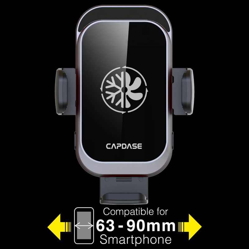 CAPDASE A-CM Power II 陶瓷散熱快速無線充電自動夾緊車用支架伸縮臂 HR00-ACM2T01