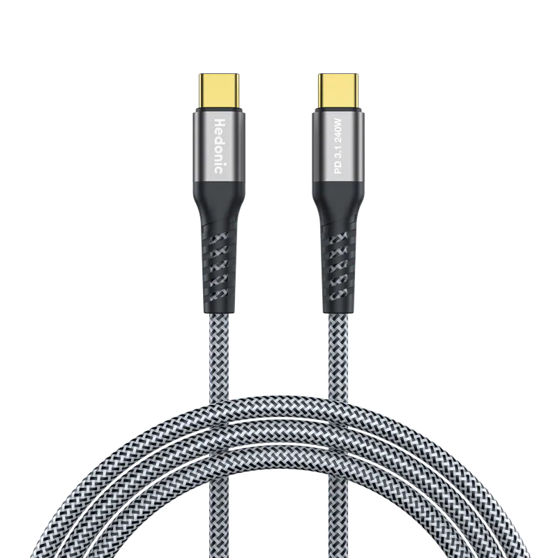 Hedonic 30cm USB-C to USB-C PD 3.1 240W 充電傳輸線 81077