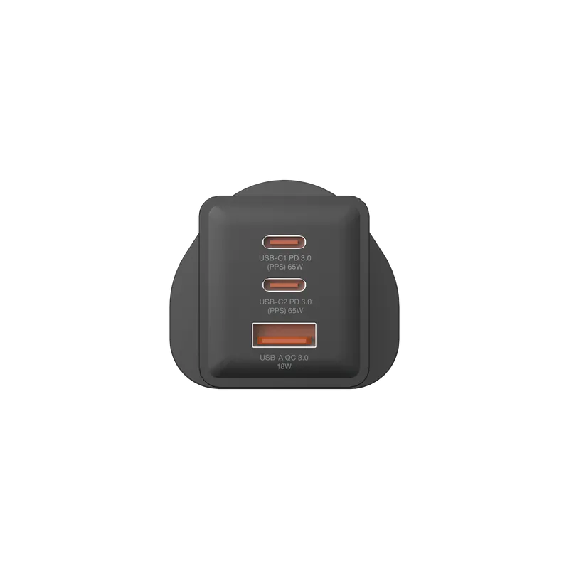 Hedonic 3 Port PD 3.0 65W GAN Pro UK Plug Charger 插牆式充電器 81075黑色/ 81076白色 Hedonic 3 Port PD 3.0 65W GAN Pro UK Plug Charger 插牆式充電器 81075黑色/ 81076白色